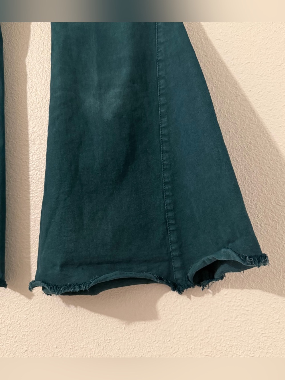 Shyanne Womens Boho Country Flare Western Bell Bottom Teal Jeans Size 29/34 - Picture 10 of 15